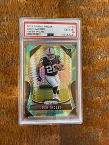Prizm Josh Jacobs 2019-20 Hyper Prizm 43/175 PSA 10 poco pop - Imagen 1 de 2