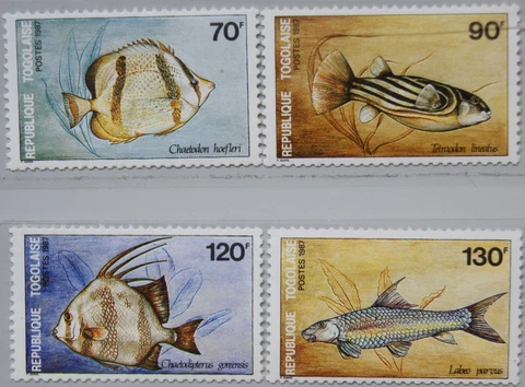 TOGO 1987 2028-31 Fish Sea Life Fauna Marine Animals Jugglers Ballfish ** Cover