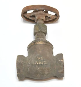  VINTAGE MESSING KRAN WASSERHAHN VENTIL STEAMPUNK 3/8 - Bild 1 von 4