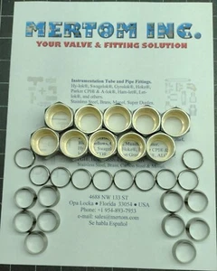 Menge 10 Neu Swagelok SS-1210-NFSET 3/4" Mutter & Zwinge Set Edelstahl 316 - Bild 1 von 4