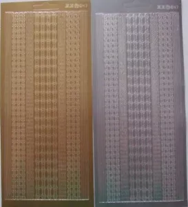 2 sheets of Border Peel-offs in Gold and Silver 48 in total - Picture 1 of 3