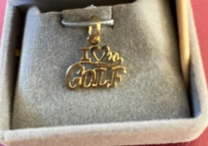 Anhänger - "I Love Golf" Gold aus exklusivem Sportschmuck - Bild 1 von 3