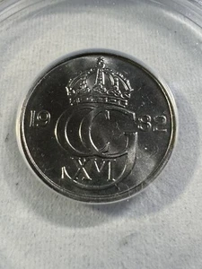 1982-U Sweden 50 Ore Graded MS 66 by ANACS - Picture 1 of 4