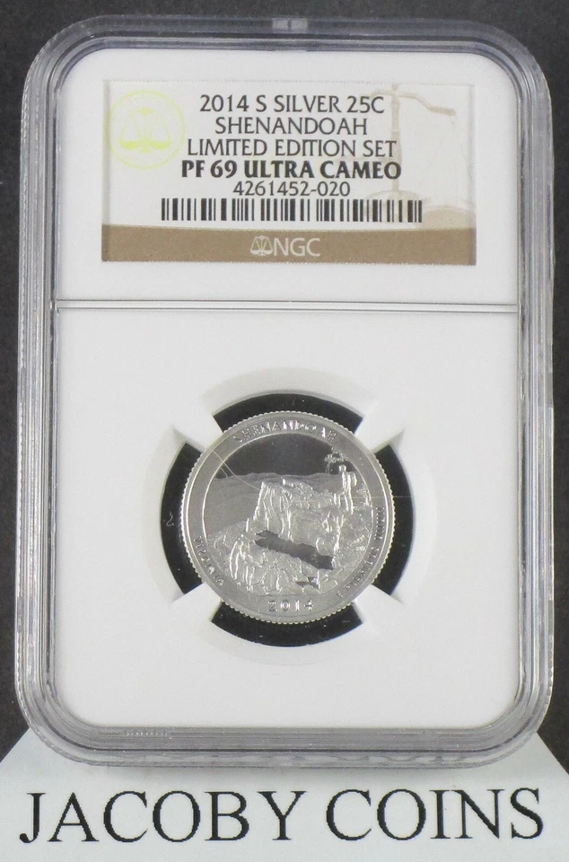 2014 S Shenandoah Quarter - Limited Edition Silver Proof Set - NGC PF69 - Image 1 of 4