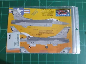1/72 7209 Astra F-16C Falcon 555 FS decalcomania triplo nichel per Hasegawa Tamiya - Foto 1 di 4