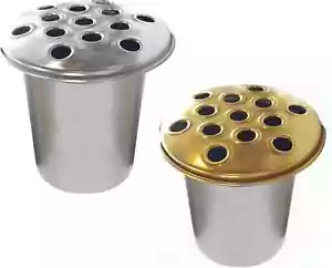 Metal Grave Pot Replacement Vase Grave Pots Headstone Insert size 12CM - Picture 1 of 4