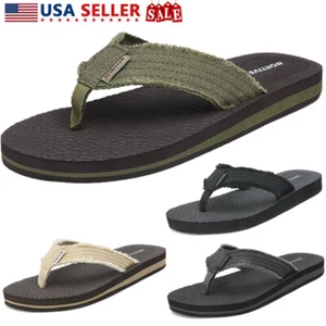 Men's Thongs Flip Flops Beach Sandals Lightweight EVA Sole Comfort Thongs - Picture 1 of 33
