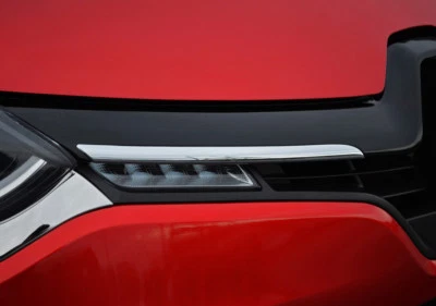 Cromo Rejilla Delantera Accent Cubiertas para Bordes Renault clio iv (2012-16) - Imagen 1 de 3