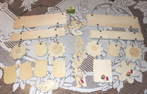 LOT ART MINDS UNFINISHED WOOD CRAFTS FLOWER WIRED PLAQUES GARDEN TULIPS SNAIL - Picture 1 of 6