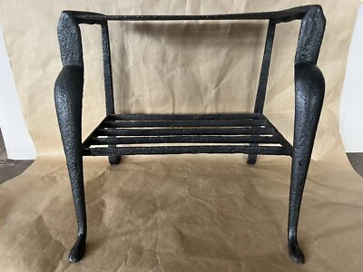 Black Antique Cast Iron/Metal Primitive Foot Stool/Stand/Bench - Image 1 of 4
