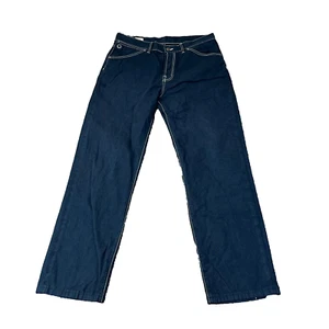 Mens Lacoste Jeans Straight Leg Regular Fit Dark Blue Wash Button Fly W34 L30 - Picture 1 of 12