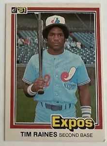 1981 Donruss - #538 Tim Raines (RC) - Picture 1 of 2