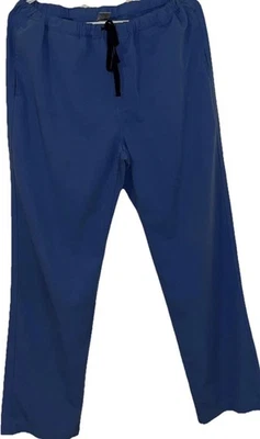 FIGS Technical Straight Leg Scrub Pants Blue Size M Drawstring -29” Inseam -EUC - Image 1 of 4