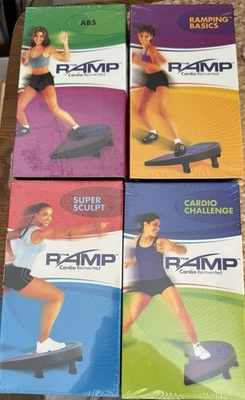 Ramp Cardio Reinvented ABS Sculpt Challenge Ramping Basics 2003 VHS Exercise NEW - Image 1 of 4