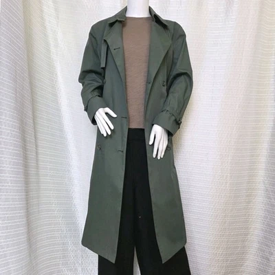 VTG NWOT London Fog Trench Coat Women's 8P Army Green OLD STOCK - Image 1 of 4