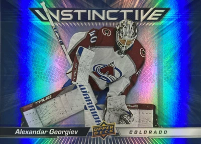 2023-24 Upper Deck Alexandar Georgiev #IN-9 Instinctive Colorado Avalanche - Image 1 of 2