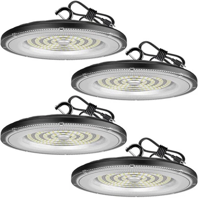 UFO High Bay LED Shop Lights, 150W 4 Pack 22500LM, 6500K Garage Ceiling LED L... - Image 1 of 4