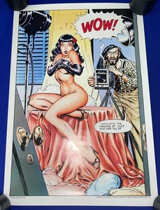 Póster vintage 1984 Dave Stevens Rocketeer ARTE/Calander Girl 11x16 pulgadas Jenny Blake - Imagen 1 de 3