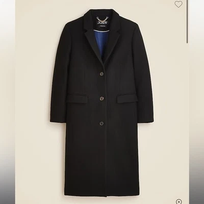 J.Crew Petite palais topcoat in Italian wool-blend melton 4P - Image 1 of 4