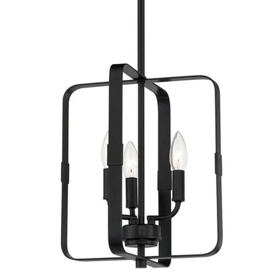 Craftmade 56033 Stowe 3 Light 12"W Taper Candle Style Chandelier - Black - Image 1 of 4