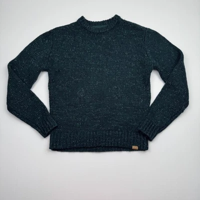 Abercrombie Kids Sweater Youth 9/10 Green Speckled Crewneck Rib Knit Pullover - Image 1 of 4