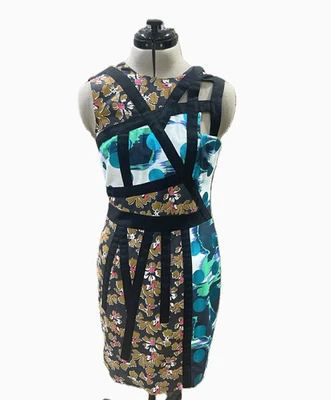 RARE ASOS Black Lauren McCalmont Foil Spot Print Dress Artist Collab UK10/US6 - Image 1 of 4