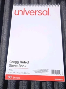 Libro Steno Universal UNV96920 Regla Gregg 6 x 9 Hojas Blancas 80 - Imagen 1 de 4