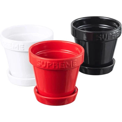 Supreme Ceramic Mini Planters (Set of 3) Red White & Black *NEW IN HAND* - Image 1 of 2