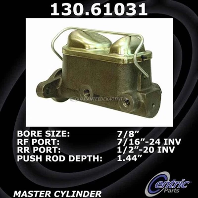 Cilindro maestro de freno centrado DAC para Ford Fairmont y Mercury Capri Cougar Foto 1 de 3