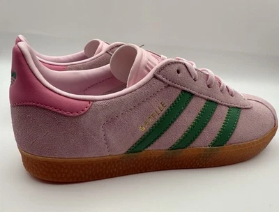 NIB sizes 6.5 Adidas Gazelle J Clear Pink Court Green JP7128 Youth Kids New - Image 1 of 4
