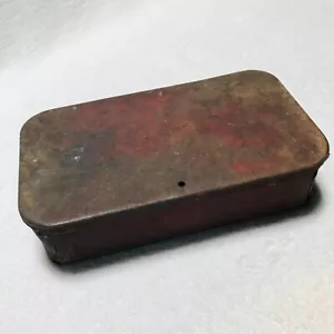 Vintage Red Metal Tractor Tool Box 9 x 5 x 2.5" - Picture 1 of 6