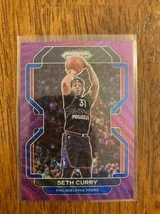 2021-22 Prizm Purple Wave Seth Curry #198 76ers Nets - Bild 1 von 2