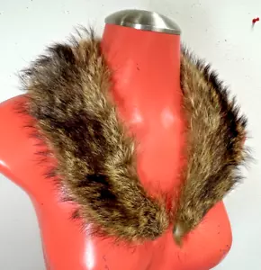 Vintage Real fur collar Raccoon? Fox? replacement crafts repurpose prop - Picture 1 of 4