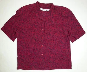 *NWT* EVAN PICONE WOMENS LADIES RED PEBBLED BUTTON FRONT SHIRT SIZE 10 J79 - Picture 1 of 3