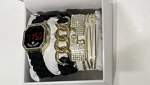 US Polo Assn Uhr & Armband Set. Schwarz Edelstahl. Touchscreen. - Bild 1 von 17