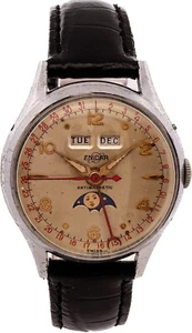 Vintage Enicar Triple Date Moonphase 160 Men's Mechanical Wristwatch Swiss Runs - Picture 1 of 10
