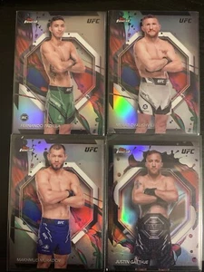 2024 Ufc Topps Finest Refractor Base 4 Card Lot - Picture 1 of 2