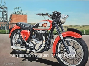 BSA A10 super cohete motocicleta A3 tamaño edición limitada estampado - Imagen 1 de 1