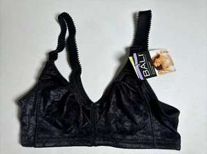 Bali Double Support Wireless Bra 34B Black Spa Closure NWT Style 3372 - Picture 1 of 5