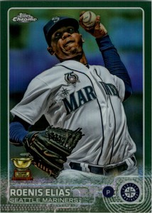 2015 Topps Chrome Green Refractors #20 Roenis Elias /99