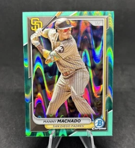 Manny Machado 2024 Bowman Chrome Aqua RayWave Refractor /199 #12 Padres - Picture 1 of 3