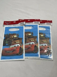 Lot Of 3 Disney Pixar Cars 8 plastic birthday party favor bags NEW - Picture 1 of 1