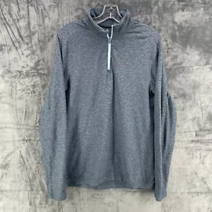 Lululemon Men Pullover Blue 1/4 Zip Long Sleeve Stretch Performance Medium Large - Picture 1 of 15