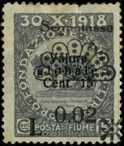 Italien 1921 Briefmarken Fiume MH Sas 15 PS $ 154,00 181110281 - Bild 1 von 1