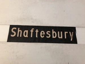 Dorset Vintage Linen Bus Destination Blind April 1974 30" Shaftesbury - Foto 1 di 4