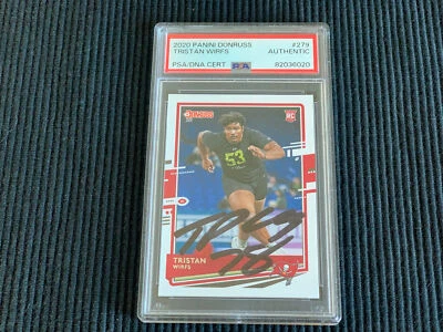 2020 PANINI DONRUSS #279 TRISTAN WIRFS *IP AUTHENTIC AUTO PSA/DNA*  BUCCANEERS - Image 1 of 2