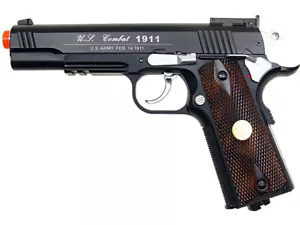 WG US Combat 1911 CO2 500FPS Full Metal Airsoft Pistol Toy Black New - Picture 1 of 5