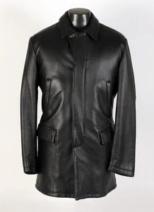 Loro Piana Deer Leather Jacket with Cashmere Lining - Black L - $6495 Retail - Picture 1 of 20