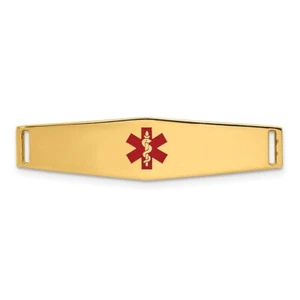 14k Yellow Gold Epoxy Enameled Diamond Shape Plate # 817 Bracelet - Picture 1 of 4