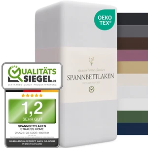 Strauss Home® Premium  2er SPARPACK Jersey Spannbettlaken Betttuch 100%Baumwolle - Bild 1 von 56
